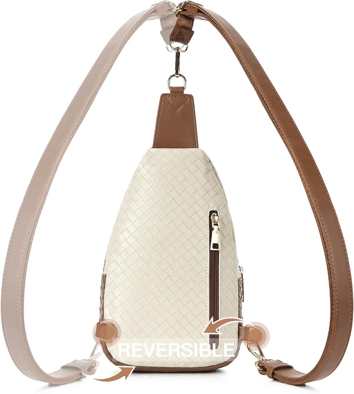 Telena Small Sling Bag for Women Leather Crossbody Fanny Packs Chest Bag for Women