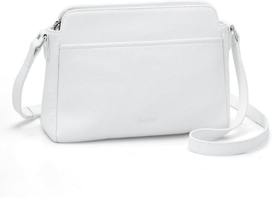 befen Anti-theft Crossbody Bag for Women Genuine Leather, Small Cross Body Shoulder Handbags with RFID Card Slots