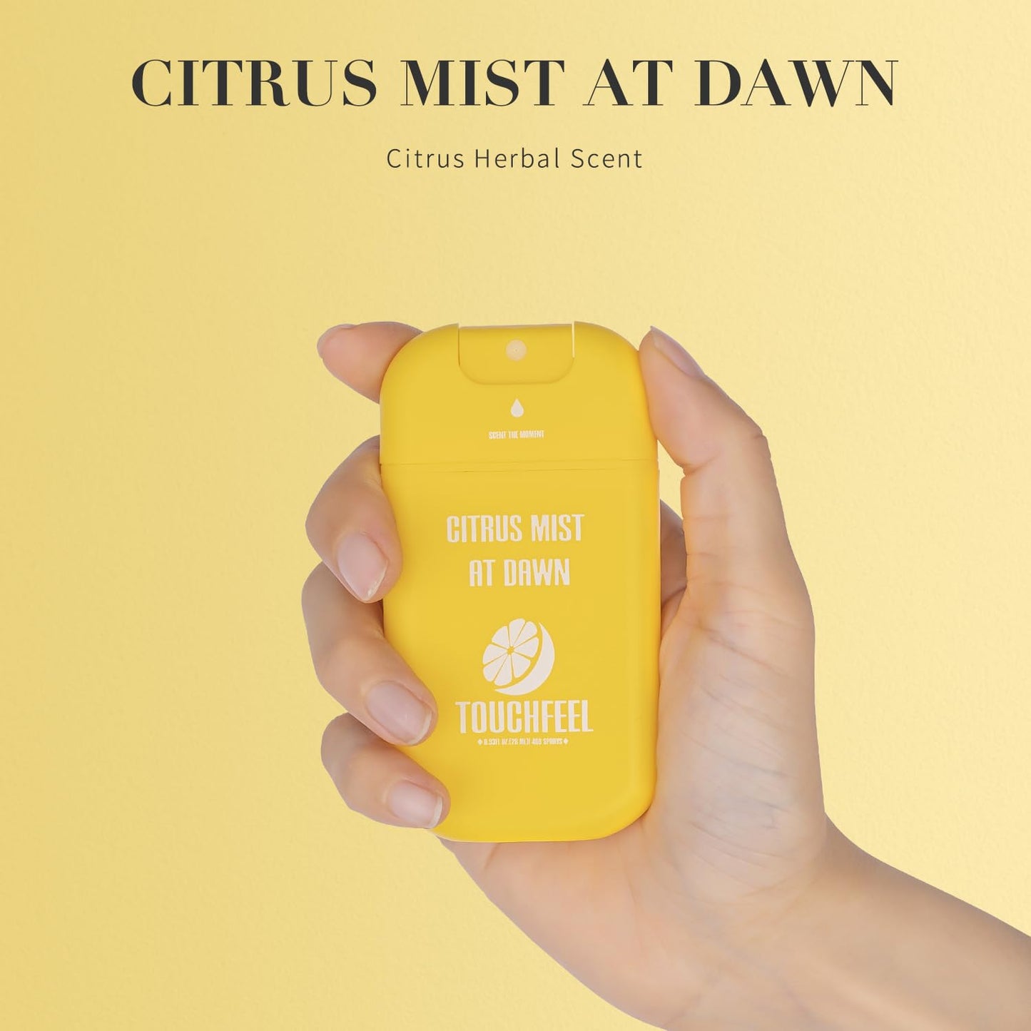 Power Mist Hand Sanitizer Spray, Scented Hydrating Hand Sanitizers Travel Size Refillable, Pocket Portable 3-Pack (Citrus mist at dawn) 0.93Fl Oz 460-Sprays Each