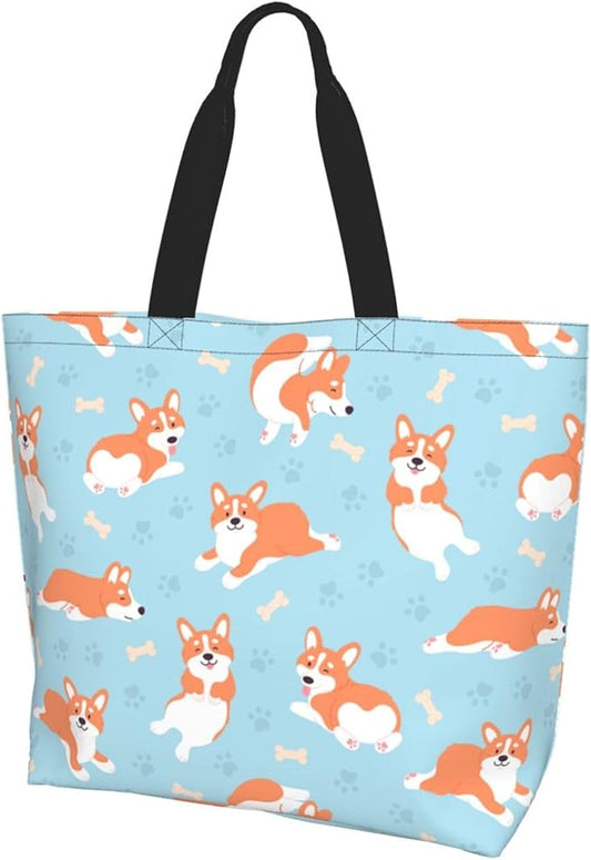 Tote Bag for Women Large Beach Bag Reusable Grocery Bags Handbag for Travel Shopping