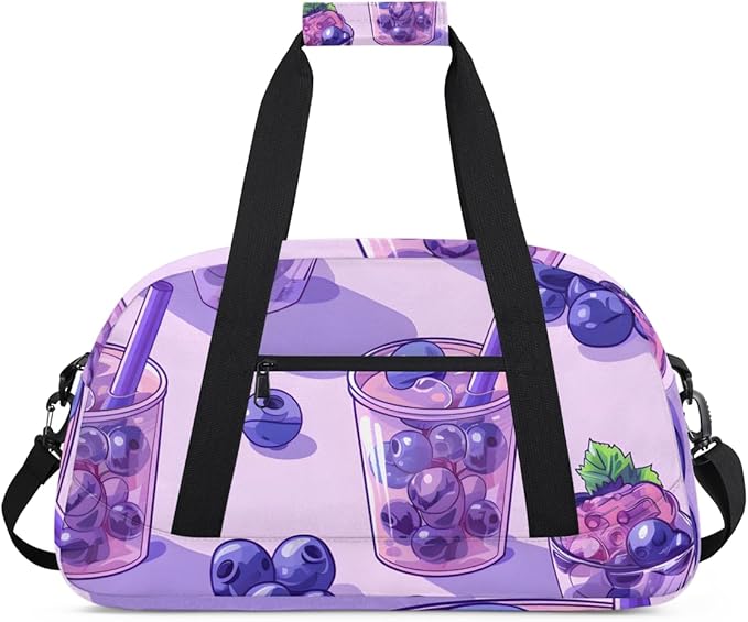 Blueberry Juice Kids-Duffel-Bags Gymnastics Dance Bag Carry-On Overnight Travel Gym Lightweight Dance Sports Bags For Girls Boys Kids，