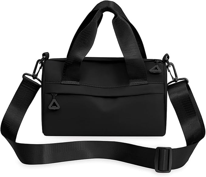 Mini Gym Bag for Women Mini Gym Bag, 9.5x4.7x5.5 inch Nylon Duffle, Handheld/Crossbody/Shoulder Duffle with Adjustable Strap, Zipper Small
