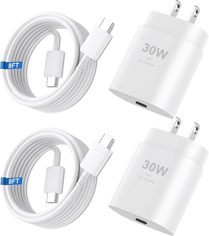 iPhone 16 15 17 Pro Max Charger 30W Type C Chargers USB C Fast Charger Block iPhone 16 Chargers Fast Charging with 8FT C Charging Cable for iPhone 17/17 Pro Max/16/16 Pro Max/15/15 Pro/iPad/Samsung