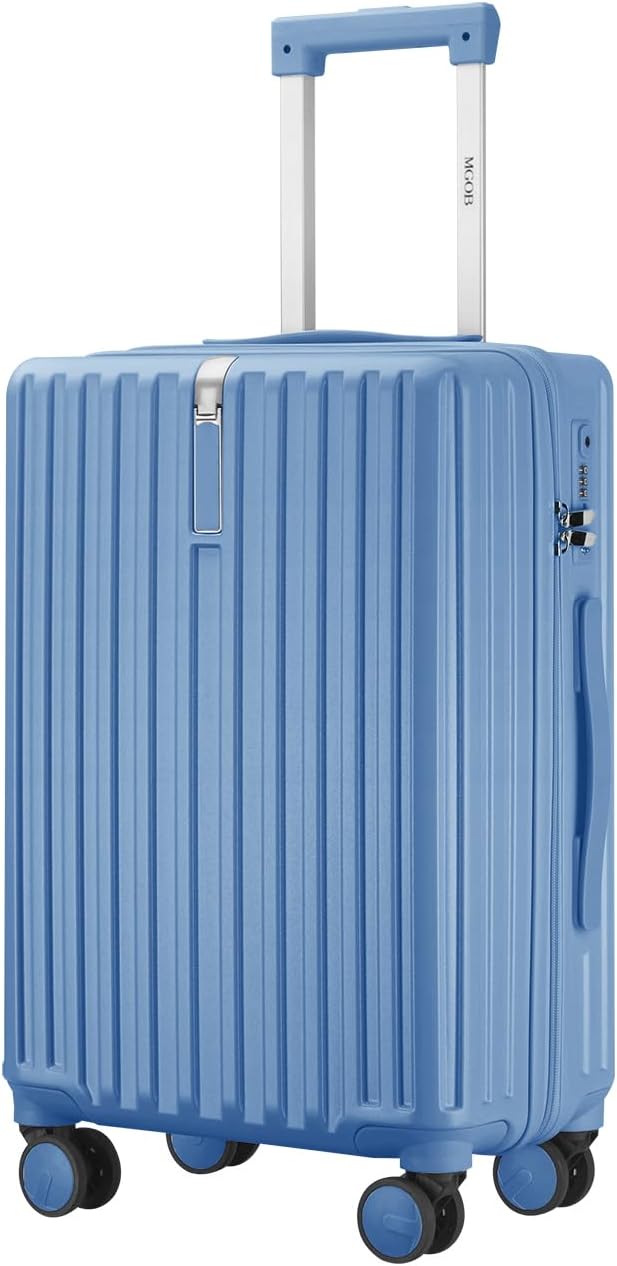 Carry On Luggage 22x14x9 Airline Approved, PC Lightweight luggage with Spinner Wheels, 20 Inch Hardside Carry-On luggage with TSA Lock Rolling suitcase for Women