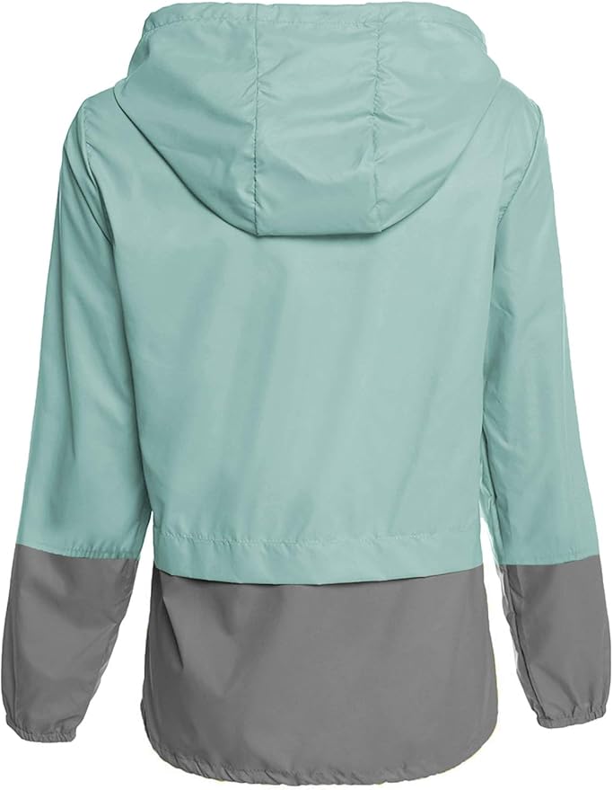 Avoogue Raincoat Women Lightweight Waterproof Rain Jackets Packable Outdoor Hooded Windbreaker