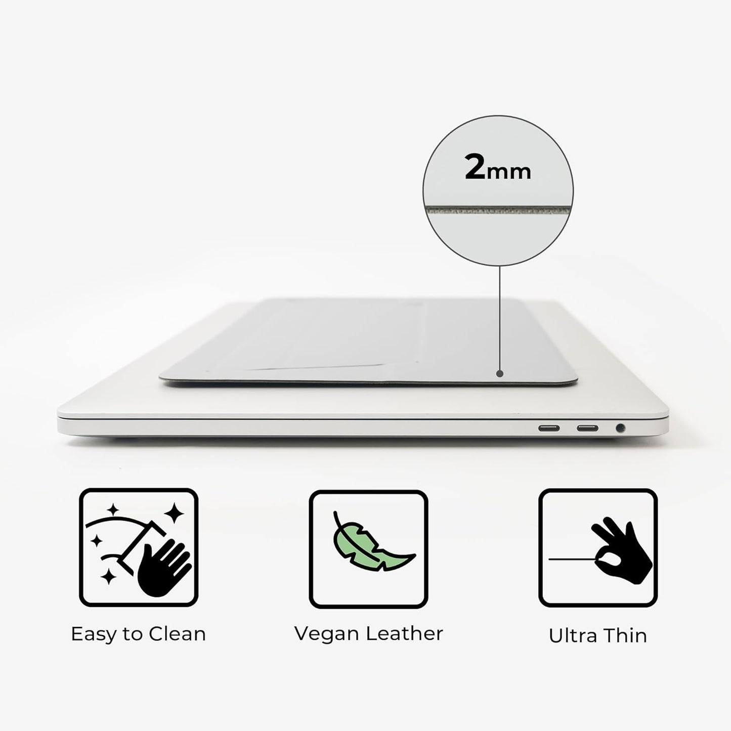 SenseAGE Laptop Stand for Desk, Office, Ergonomic Notebook Stand, Foldable & Portable Travel FlatStand, Lightweight, Anti-Slip, Compatible with MacBook Air, Pro, and Up to 15.4" Laptops (Dusky Rose)