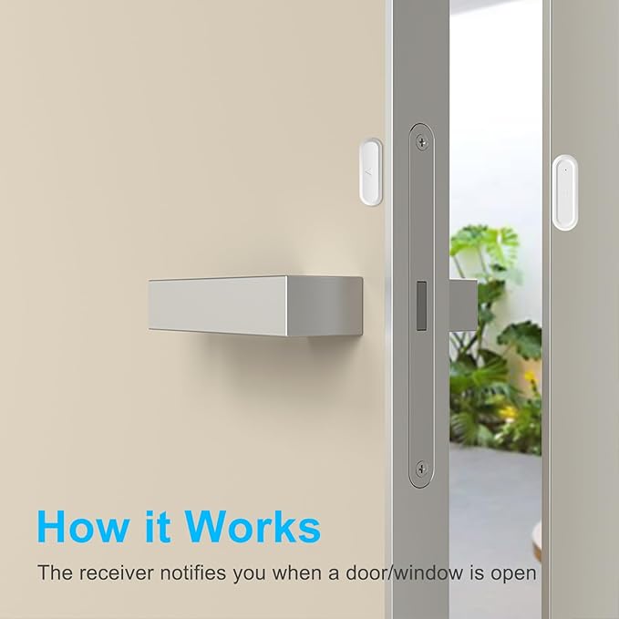 GreenCycle Door Sensor Chime When Door Opens, Entry Alert Chime for Business/Home/Office/Store, 600FT Range, 36 Chimes 4 Adjustable Volume, 3 Sensors + 2 Receivers