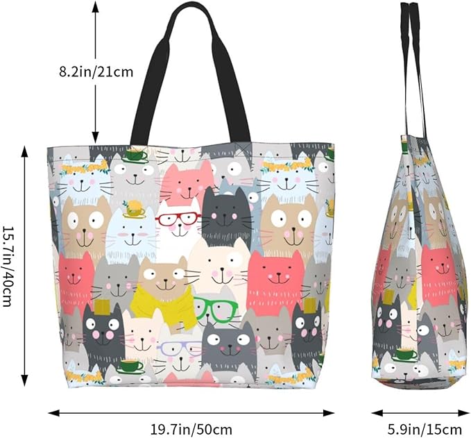 Tote Bag for Women Large Beach Bag Reusable Grocery Bags Handbag for Travel Shopping