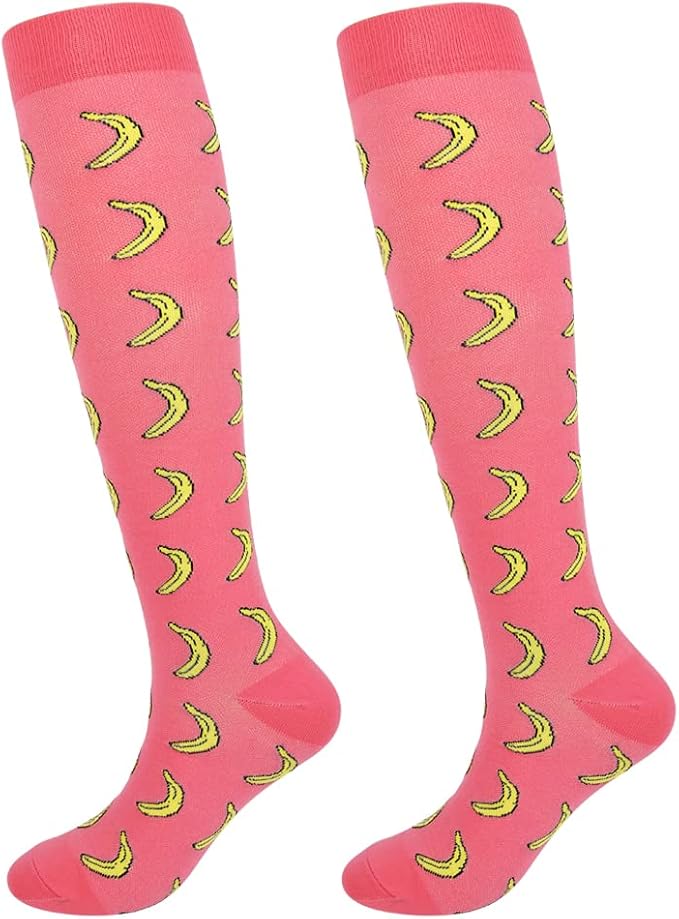 Junely Compression Socks for Women Knee High Socks for Running Nurses Pregnant Women Work Support Travel Flight Sports