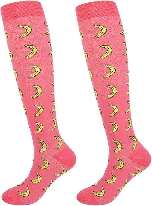Junely Compression Socks for Women Knee High Socks for Running Nurses Pregnant Women Work Support Travel Flight Sports