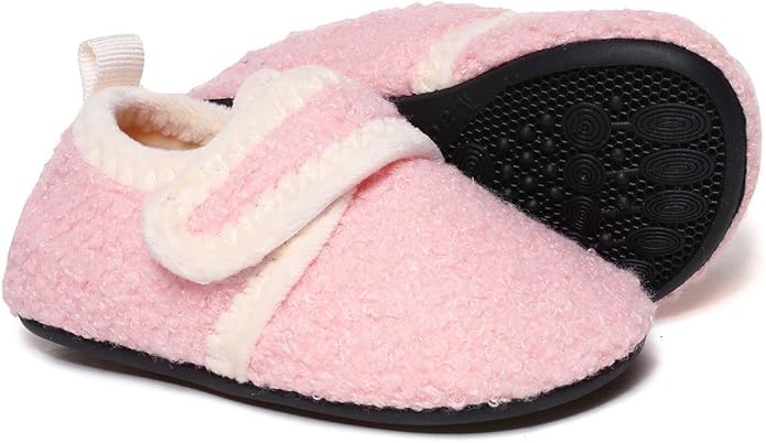 ditont Toddler Slippers Non-Slip Lightweight Comfortable Kids Indoor Grip House Home Shoes for Boys Girl