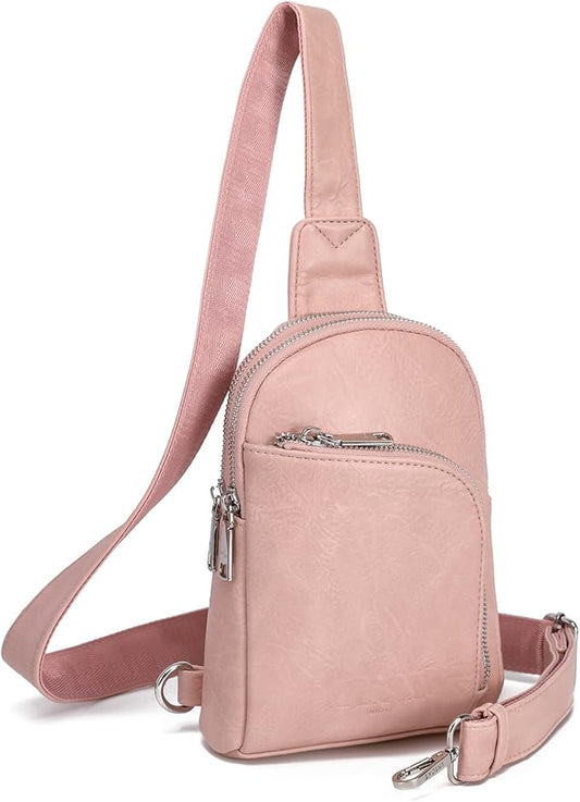 Haytijoe RFID Anti-Theft Sling Bag for Women, Small Crossbody Travel Purse with Locking Zippers, Lightweight Everyday Bag