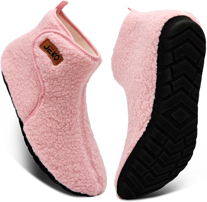 UUBARIS Bootie Slippers for Women Men Furry Warm House Sock Shoes For Indoor Outdoor Travel