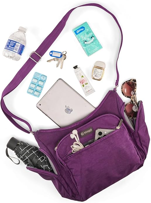 biaggi Flexmates Convertible Anti-Theft Crossbody Bag for Women | Lightweight On-The-Go Travel Organizer, RFID Blocking
