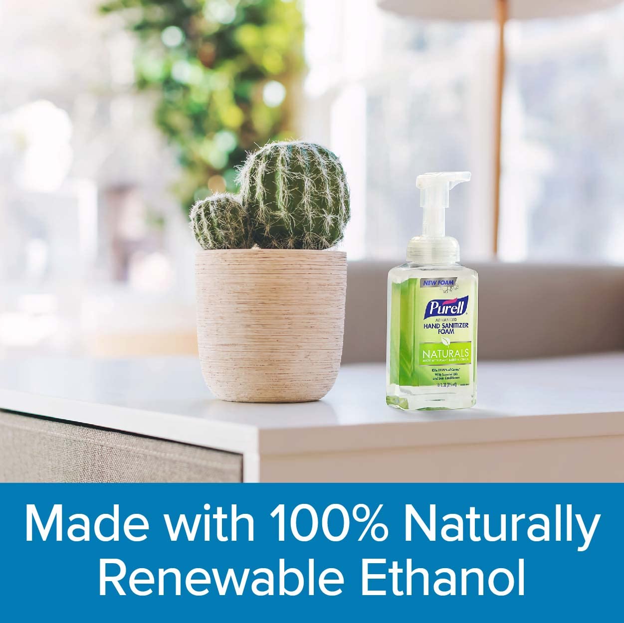 Purell Advanced Hand Sanitizer Naturals Foam with Plant-Based Ethanol, 10 fl oz Foam Pump Bottle (Pack of 3), 3001-06-EC