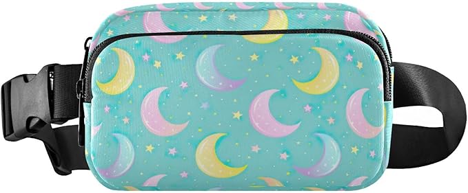 Gradient Moons Star Fanny Pack for Women Men Water Resistant Fashion Waist Packs with Adjustable Strap Belt Bag for Travel Workout Jogging Hiking 21219047