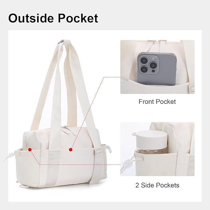 Freie Liebe Small Gym Bag for Women, Mini Tote Duffle Bag with Wet Compartment Nylon Yoga Handbags for Workout Sport and Travel