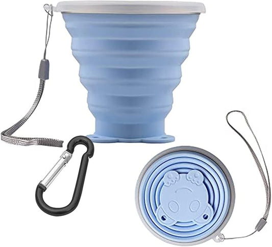 Collapsible Cup - Silicone FoldableCup Expandable Folding Drinking Cups Reusable Portable Mugs-Cup For Travel, Camping, Hiking, Survival, Car, Picnic, Beach, Holiday Vacation, Outdoor Sports