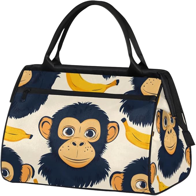 Monkey Overnight Weekender Bag for Women Men Travel Duffel Bags Waterproof Luggage Carry on Sports Yoga Gym Bag