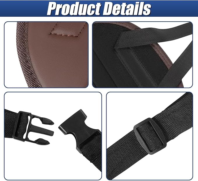 YoRise Car Seat Foot Rest for Adult, Auto Rear Seat Hanging Supportive Foot Hammock with Adjustable Strap, Portable Vehicle Footrest Pad for Air Travel, Office Use, and Car Trips (Coffee)