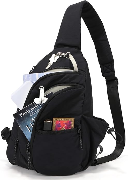 Sling Bag for Women, Anti-Theft RFID Nylon Crossbody Purse with Adjustable Strap for Travel & Shopping