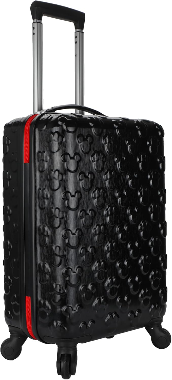 Bioworld Mickey Mouse 21 Molded Carry-On Luggage Mickey and Minnie Heads Hardside Rolling Luggage