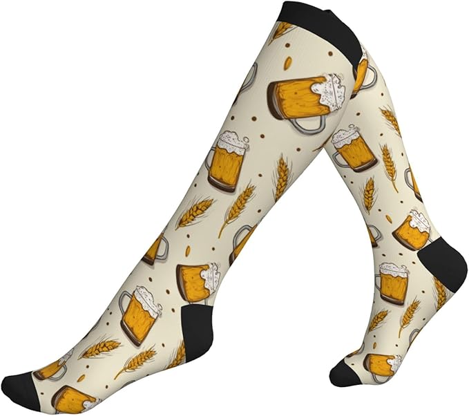 Compression Socks Knee High Circulation Support Socks For Women Men Athletic Running Work Hiking Cycling Travel