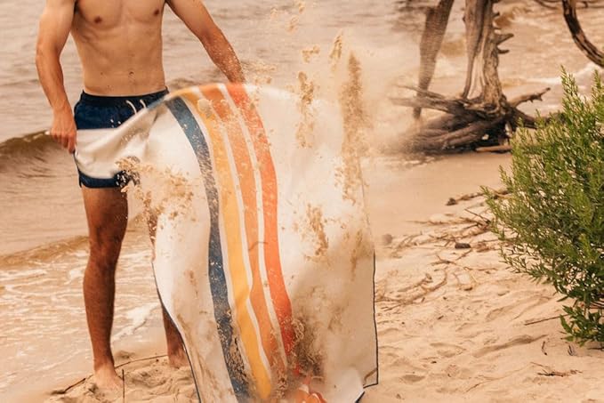 Sand-Free Beach Towel, Single Towel for Unisex Size 72x34in (North Shore)