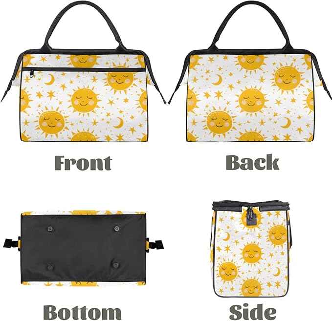 Sun Overnight Weekender Bag for Women Men Travel Duffel Bags Waterproof Luggage Carry on Sports Yoga Gym Bag