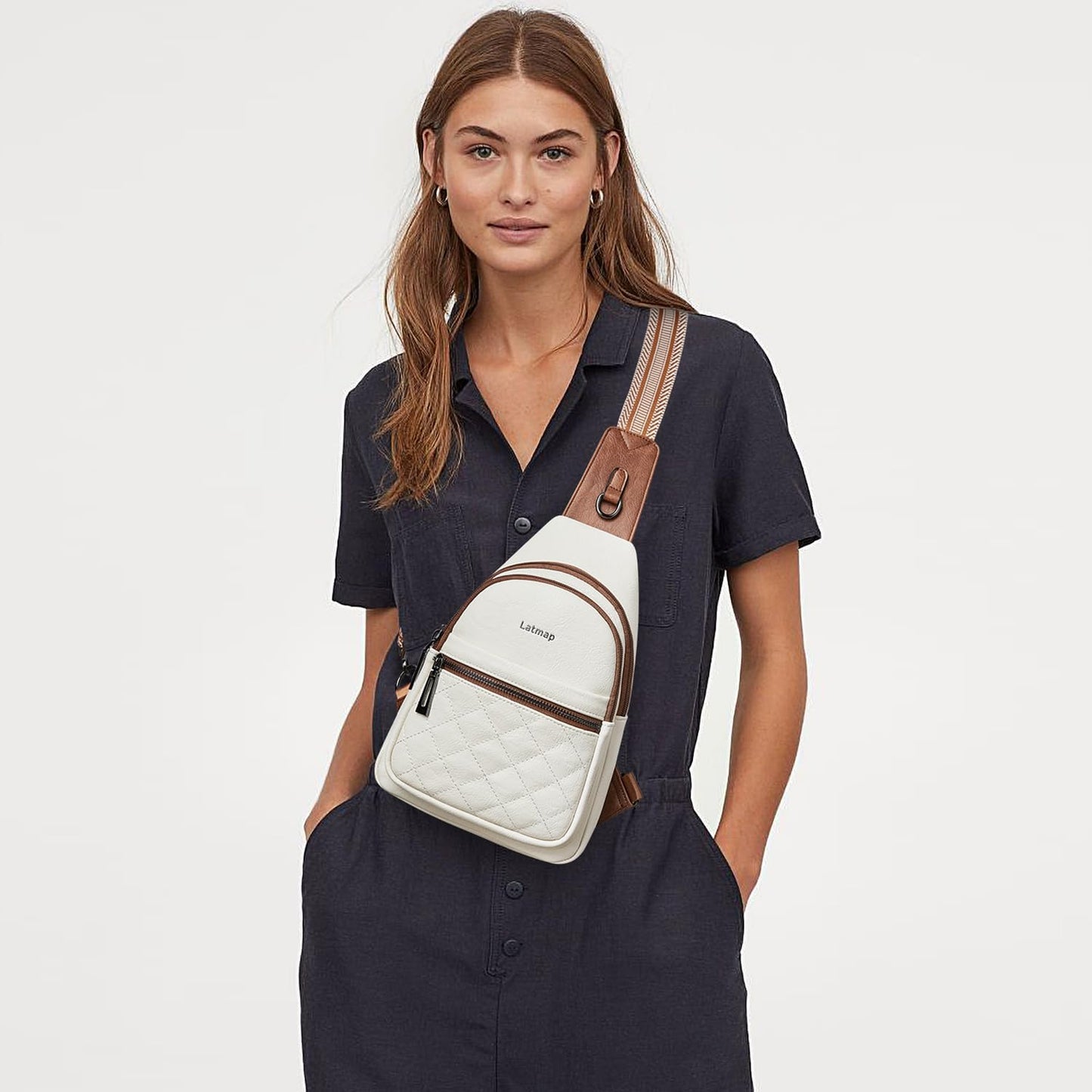 Sling Bag For Women Fanny Pack Crossbody Travel Shoulder Belt Bags Tote Backpack Purse Faux Leather