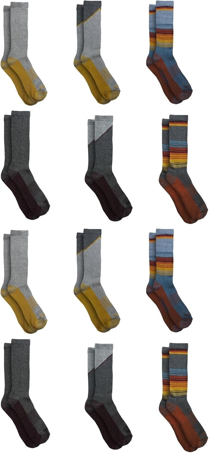 Dickies Men's Dri-Tech Original Moisture Control Crew Socks, Available in M-XXL (6, 12, 18 Pairs)
