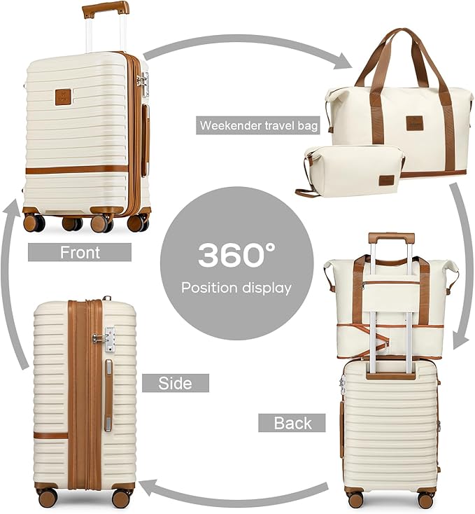 Joyway Expandable Luggage Sets 5 Piece, Hard Case Suitcase Set with Spinner Wheels, Hardshell Lightweight Travel Luggage with TSA Lock