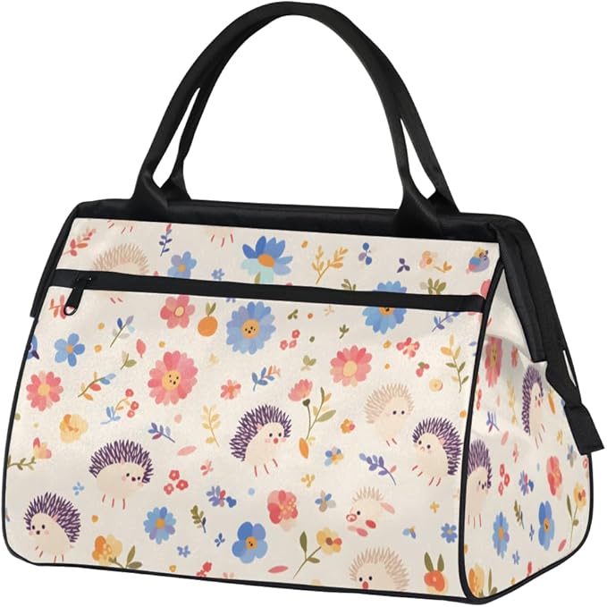 Hedgehog Overnight Weekender Bag for Women Men Travel Duffel Bags Waterproof Luggage Carry on Sports Yoga Gym Bag