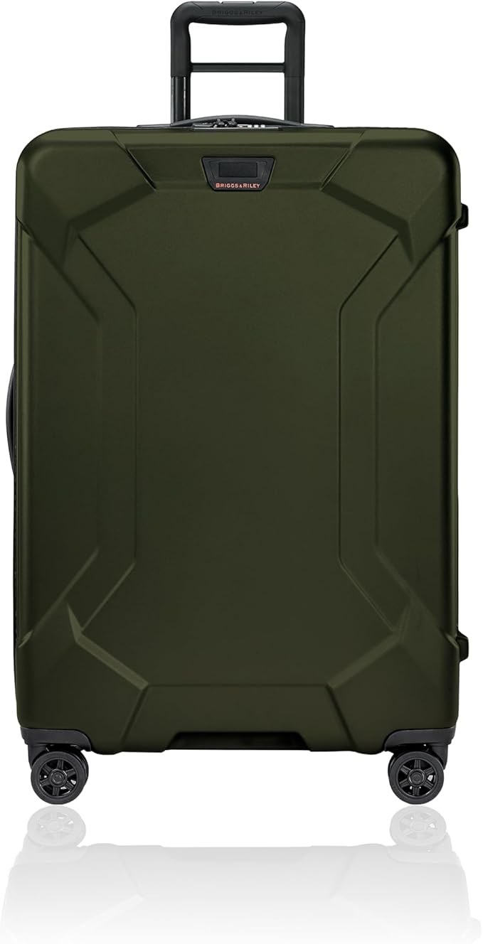 Briggs & Riley 30" Large Spinner - Checked Luggage for Travel, Suitcases with Wheels, Hardside Rolling Bag for Men & Women, Self-Repairing Zipper - Torq Collection, Hunter Green