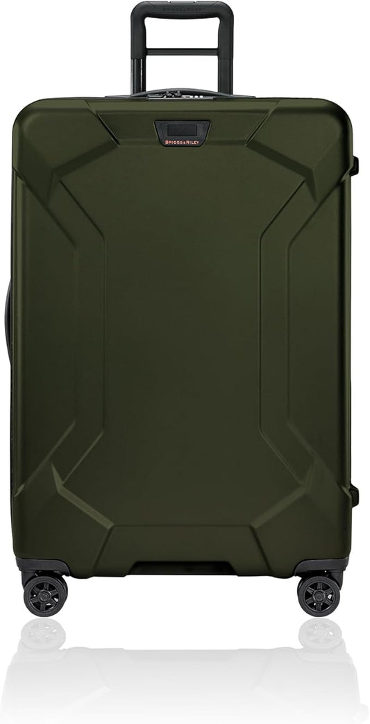 Briggs & Riley 30" Large Spinner - Checked Luggage for Travel, Suitcases with Wheels, Hardside Rolling Bag for Men & Women, Self-Repairing Zipper - Torq Collection, Hunter Green