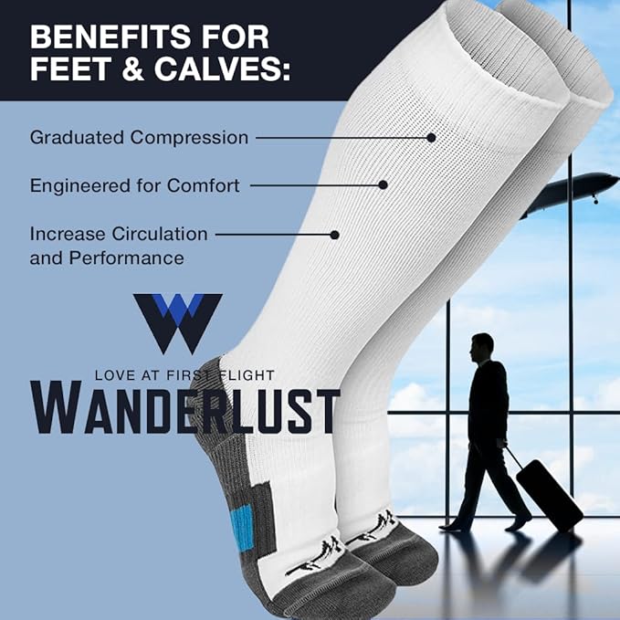 Wanderlust Travel Compression Socks - Support Stockings