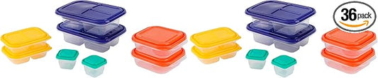 GoodCook EveryWare 18 Piece Lunch Set, Assorted Colors, BPA Free (Pack of 2)