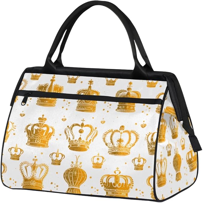 Crown Overnight Weekender Bag for Women Men Travel Duffel Bags Waterproof Luggage Carry on Sports Yoga Gym Bag