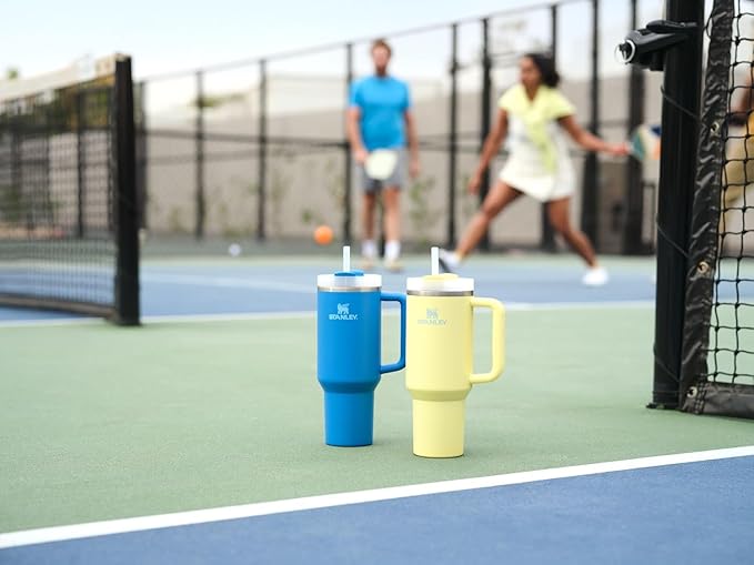 STANLEY Quencher H2.0 Tumbler with Handle and Straw 40 oz | Flowstate 3-Position Lid | Cup Holder Compatible for Travel | Insulated Stainless Steel Cup | BPA-Free | Pomelo