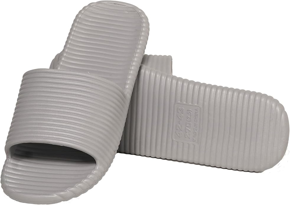 Shower Shoes for Women's Men's Home Slides Quick Drying Non-Slip Indoor Outdoor Slipper for Spa Gym Pool Beach Sandal