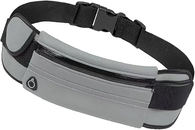 Anti-Theft Invisible Waist Bag, Anti-Theft Money Belt Multifunctional Outdoor Sports Waist Bag with Water Bottle Strap (Gray)