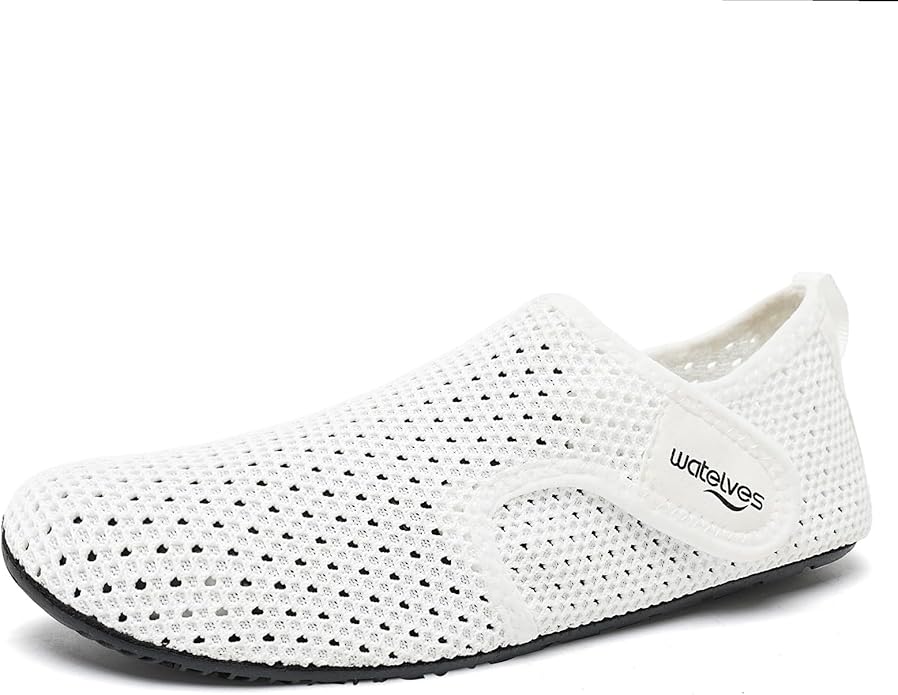 WateLves Water Shoes for Women Men Swim Beach Aqua Socks Quick Dry Barefoot House Slippers Travel Shoes with Adjustable Magic Tape for Pool Diving Boating Yoga Surf