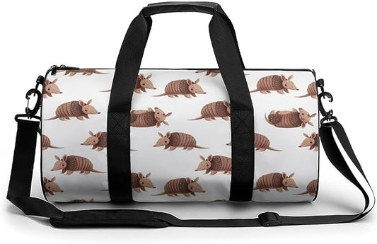 Foldable Gym Travel Bag Basketball Football Weekender Bag Carry on Beach Yoga Overnight Luggage Bags (Armadillo)