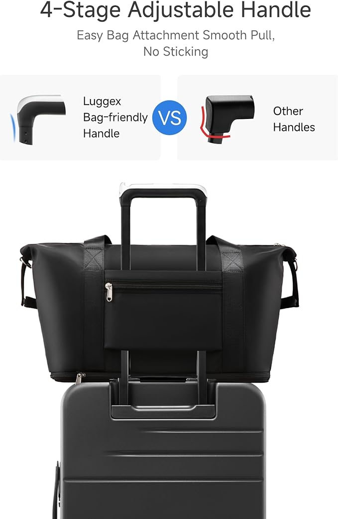 LUGGEX Carry On Luggage Top Opening & Front Opening, FLP Aluminum Frame Trunk Style Luggage with Front Laptop Pocket, Polycarbonate Hard Shell Suitcase (FX- Enhance, Blue, 21 Inch, 38L)