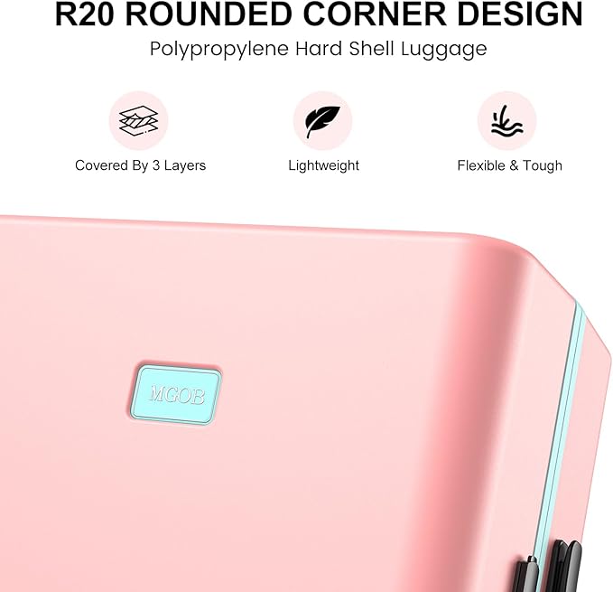 20 Inch Carry-on Luggage Zipperless for Women, Hardside Rolling Suitcase with Spinner Wheels & TSA Lock,PC Lightweight Carry on Luggage Airline Approved 22x14x9 Hard Case