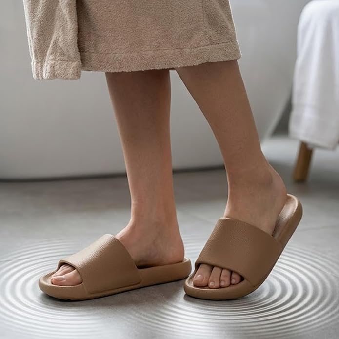 Shower Shoes for Women & Men - Non-Slip House Slippers - Cloud Comfort Slides - Quick-Dry, Arch Support - Perfect for Bathroom, Beach, Pool, Travel