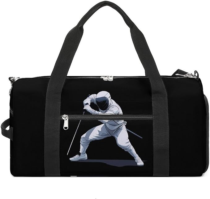 Fencing Stancce Fencing Gym Bag Travel Duffle Bag Workout Sports Bag with Shoe Compartment