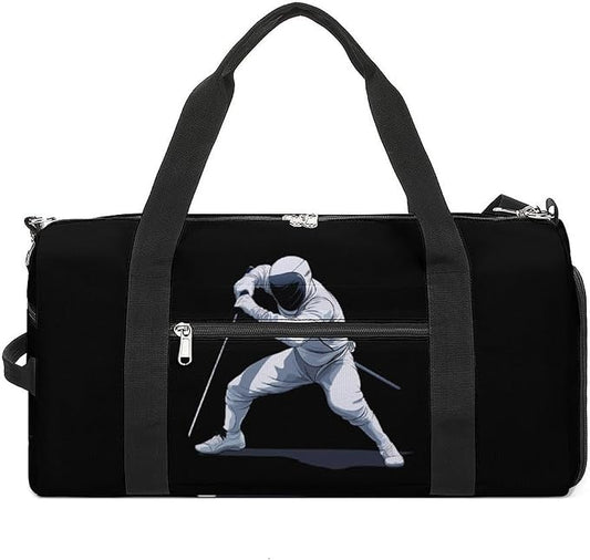 Fencing Stancce Fencing Gym Bag Travel Duffle Bag Workout Sports Bag with Shoe Compartment