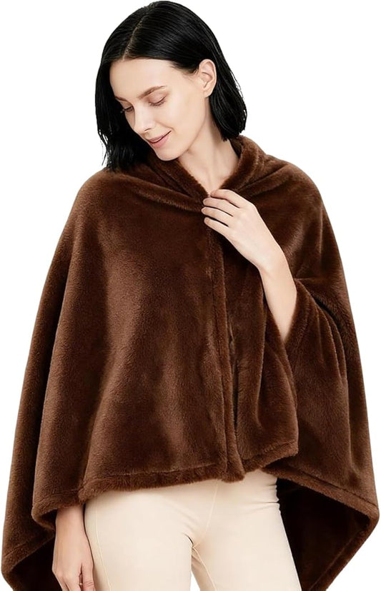 Ponchos for Women, Comfy Wearable Blanket, Gifts for People Who are Always Cold, Winter Shawl for Home, Office, Travel