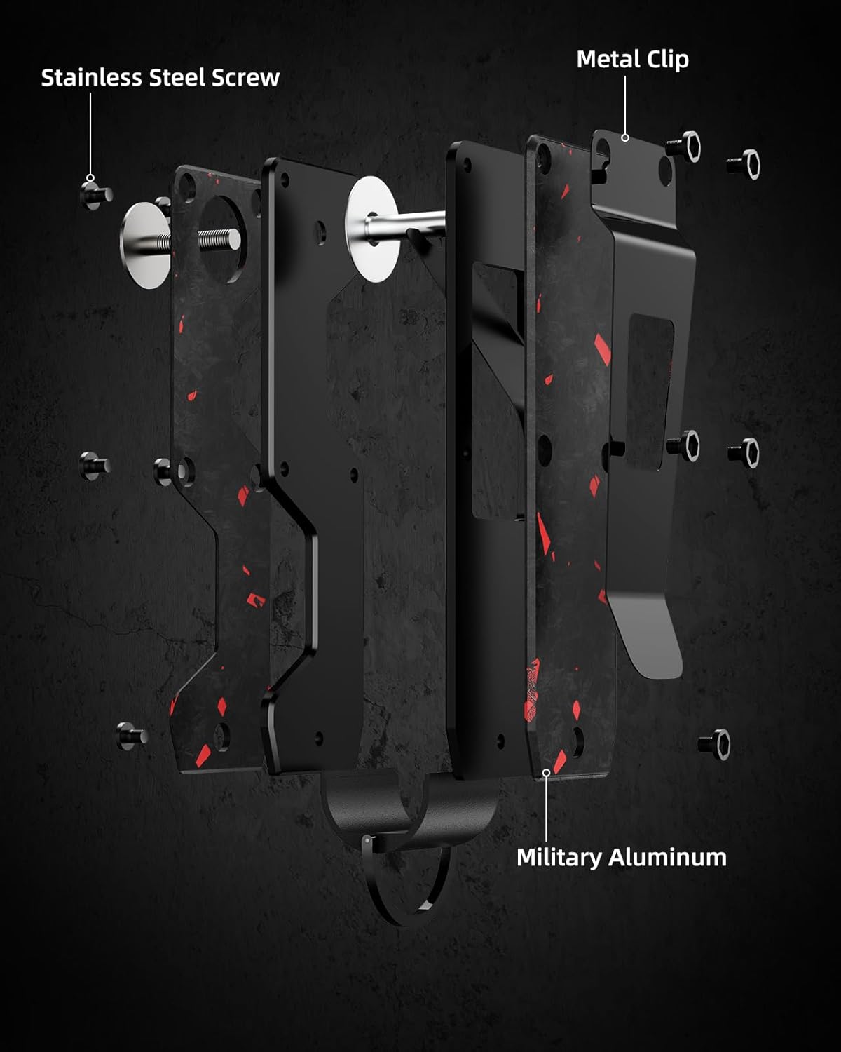 Key Organizer Compact Key Holder Metal Key Chain Minimalist key case key holder for keychain Secures 1-5 Keys